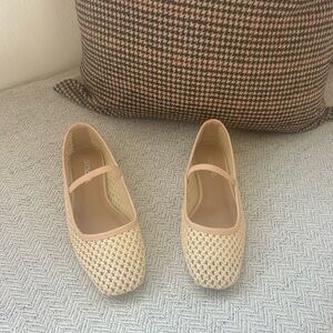 SODA perforated ballerina flats size 7 neutral